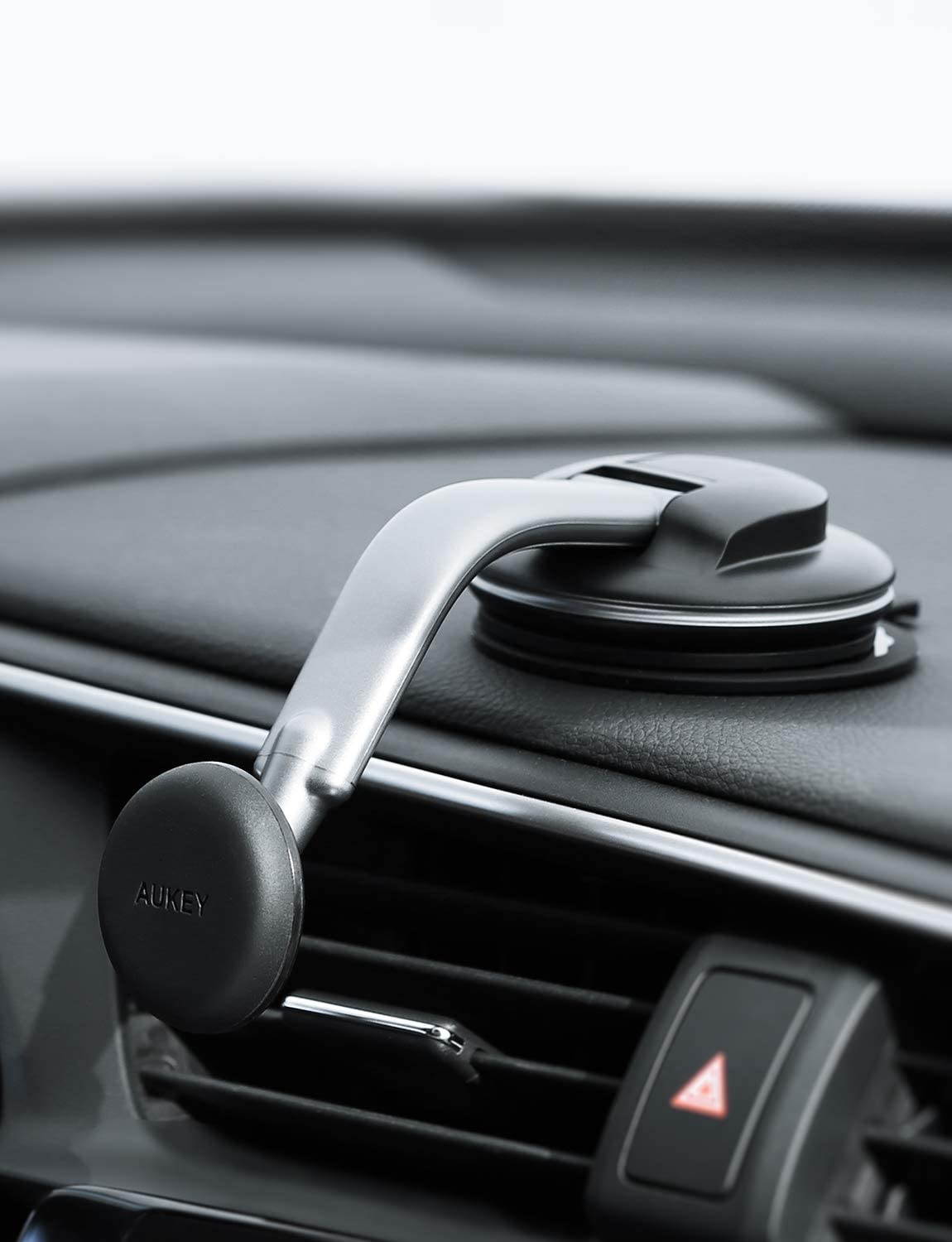 Car Phone Mount 360 Degree Rotation Dashboard Magnetic Cell Phone Holder for Car Compatible with iPhone 12 / 11 Pro Max / 11 / XS Max / XS / 8 / 7 and More