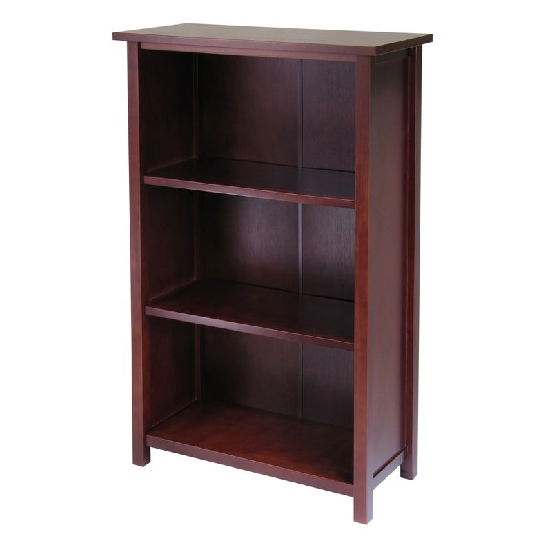 42.99" 4 Tier Milan Storage Shelf or Bookshelf Medium Walnut - Winsome