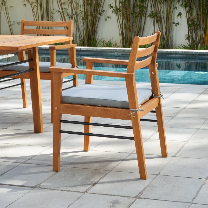 Gloucester Contemporary Wood Patio Dining Chair - Vifah