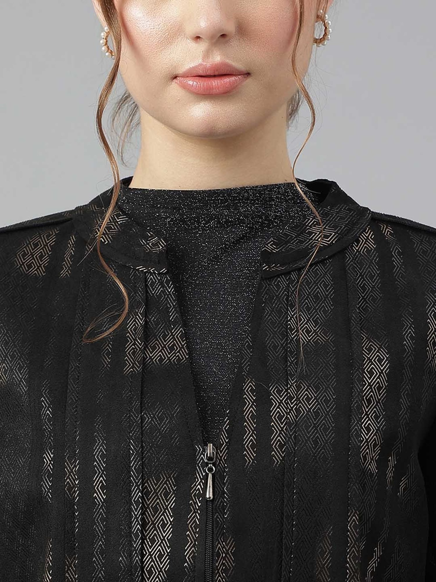 Latin Quarters Black Printed Jacket