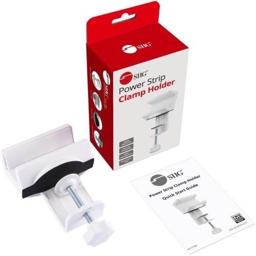 SIIG CE-MT2S12-S1 Clamp Mount for Power Strip White CEMT2S12S1