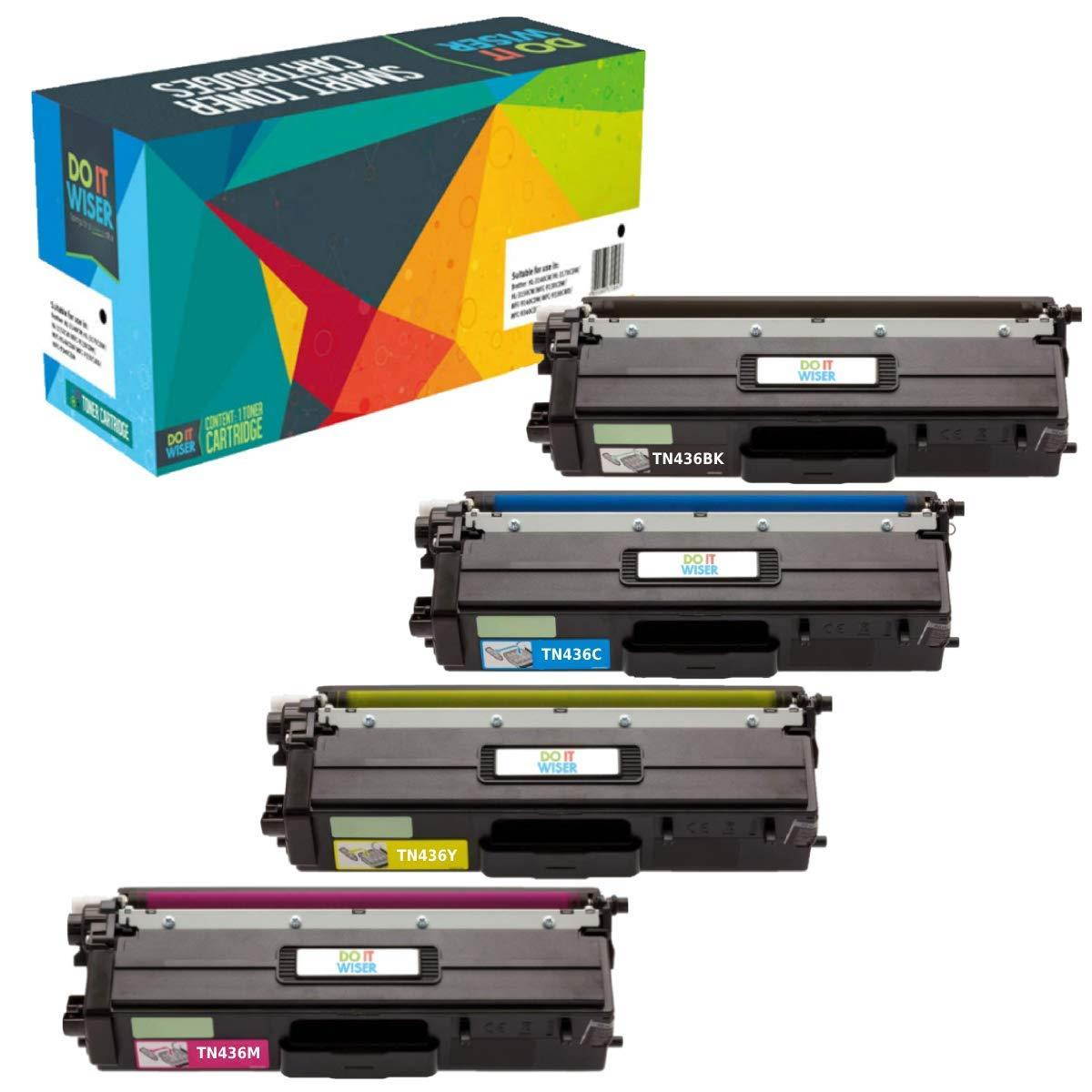Do it Wiser TN436 TN 436 TN433 TN431 Compatible Toner for Brother MFC-L8900CDW HL-L8260CDW HL-L8360CDW HL-L8360CDWT MFC-L8610CDW MFC-L9750CDW | 4 Pack - 6,500 Pages Extra HIGH Yield