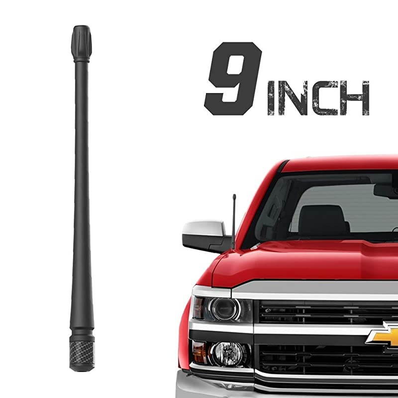 Antenna Compatible with Chevy Silverado amp GMC SierraDenali 9 inches Flexible Rubber Antenna Replacement for All Chevy amp GMC Trucks Model Years Designed for Optimized FMAM Reception