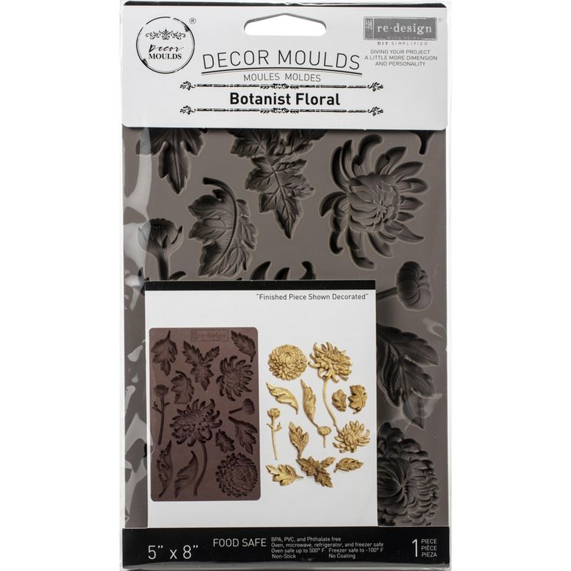 Prima Marketing Re-Design Mould 5"X8"X8mm-Botanist Floral