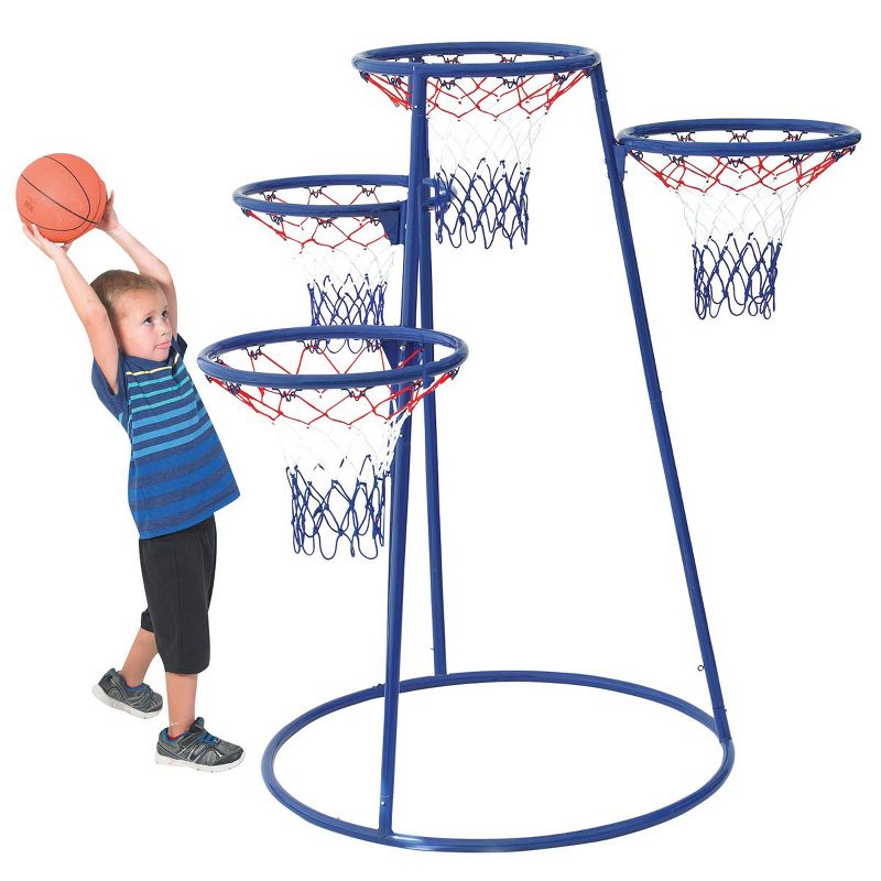 Children's Factory 4 Ring Basketball Stand With Storage Bag