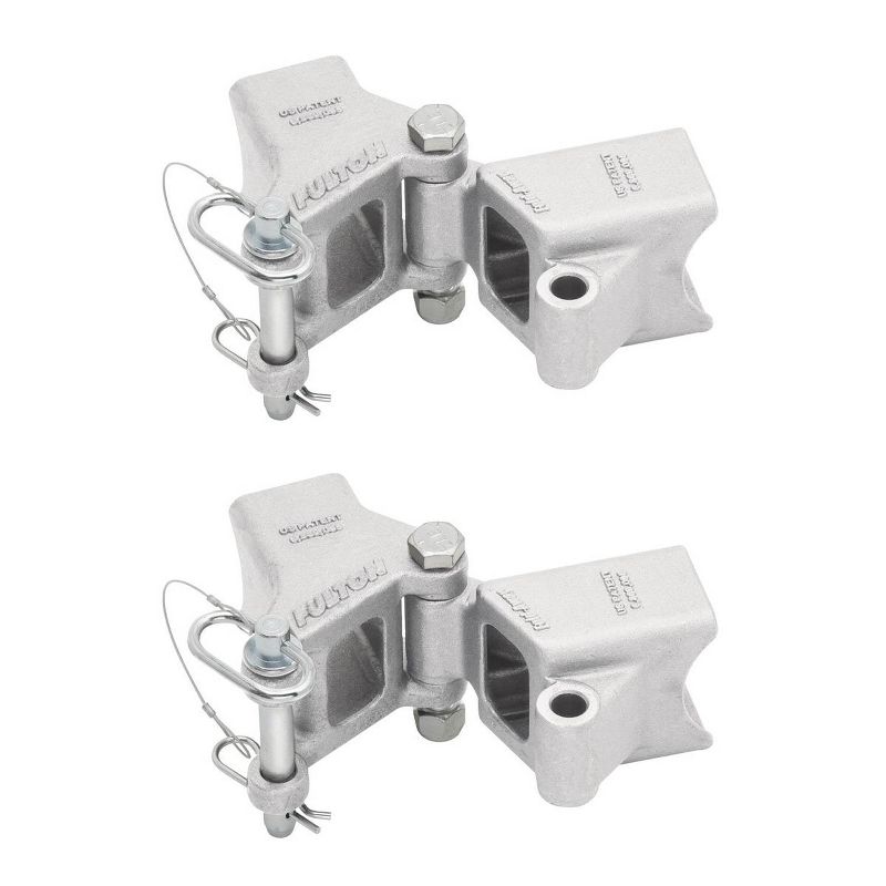 Fulton HDPB230101 2 x 3 Inches 5000 Pound Max Load Trailer Tongue Bolt On Fold Away Hinge Kit (2 Pack)