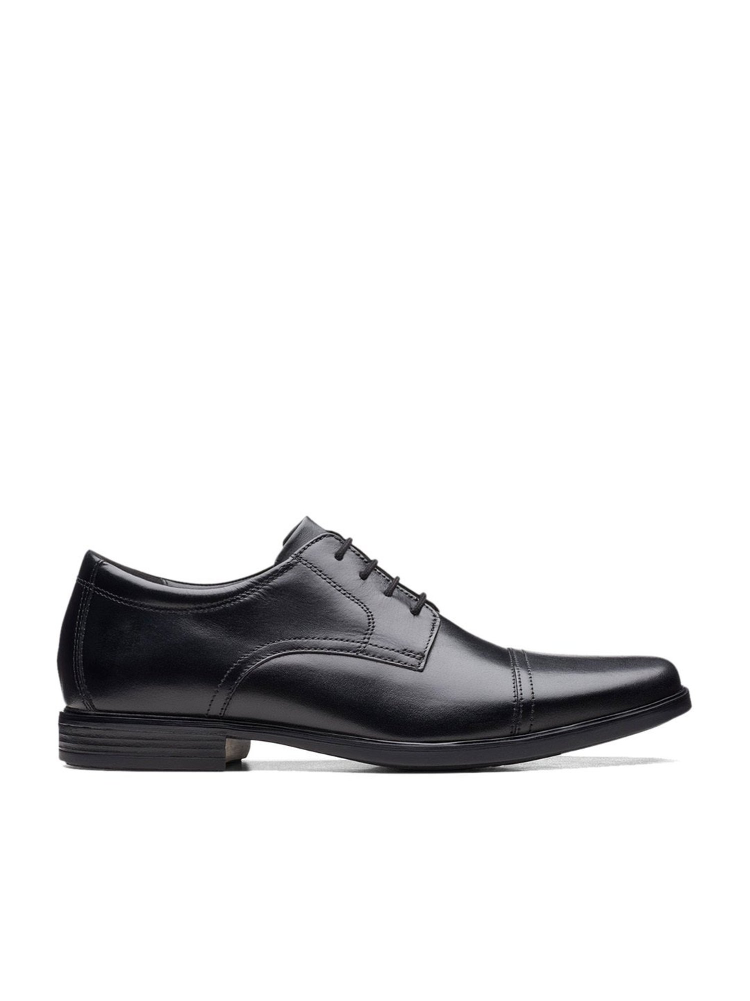 Clarks Men's Howard Cap Black Derby Shoes