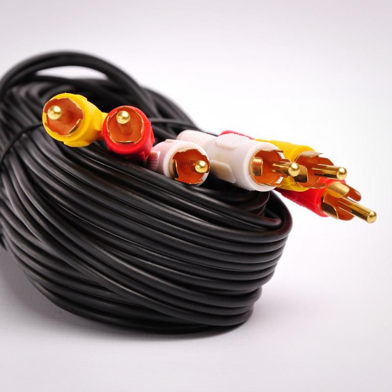 FireFold Composite Cable RCA Audio/Video Cable Gold Plated - Audio Video RCA Stereo Cable 50ft