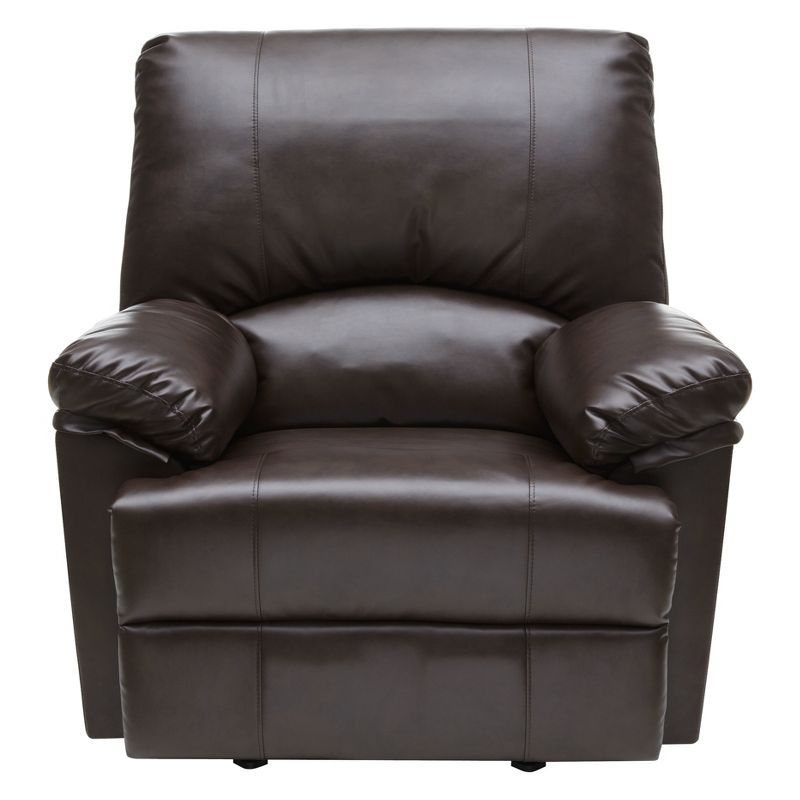 8pc Massage Rocker Recliner Bonded Leather Marbled Brown - Relaxzen