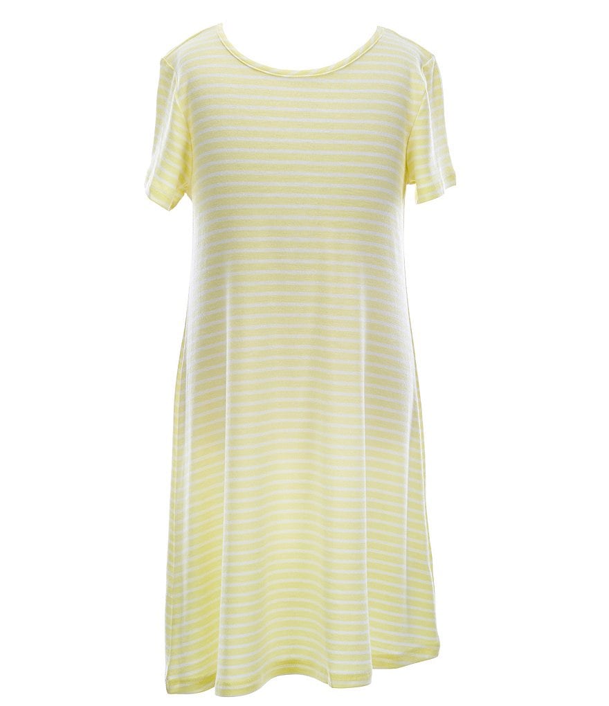 Laura Ashley Little Girls 2T-6X Seersucker/Strawberry-Print Mesh Fit-And-Flare Dress