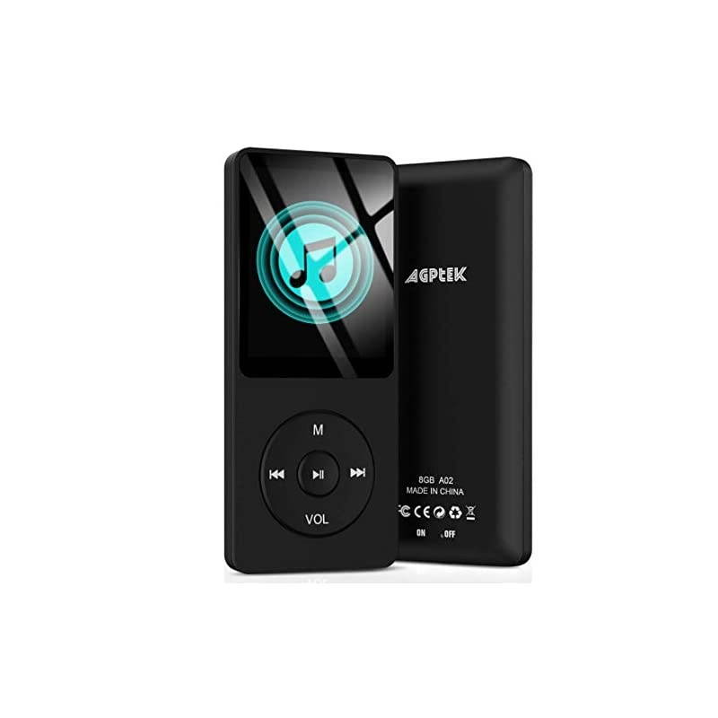 A02 8GB 70 Hours Playback MP3 Lossless Sound Music Player Supports up to 128GBBlack