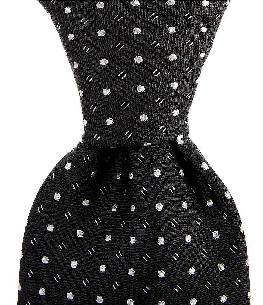 Roundtree & Yorke Big & Tall Carlisle Stripe Traditional 3 3/8#double; Silk Tie