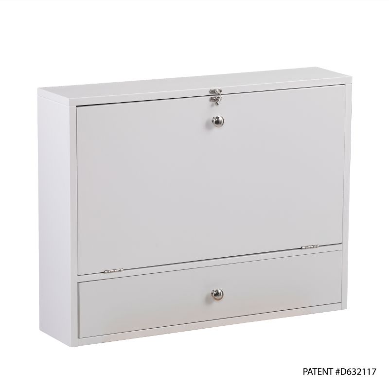 Wall Mount Folding Laptop Desk White - Aiden Lane
