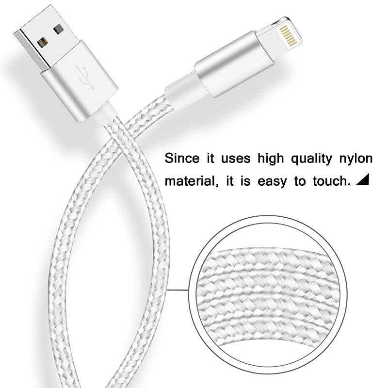 iPhone Charger Cable Cord Lightning Cable 5Pack 3FT6FT10FT Long Nylon Braided USB iPhone Data Cable Fast Charging Cord Compatible iPhone XSMAXXRX876iPadiPod