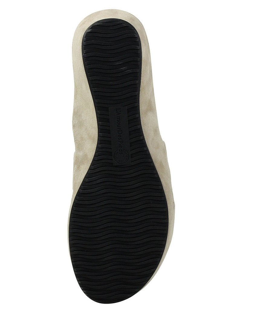 L'Amour Des Pieds Catiana Suede Platform Wedge Slides