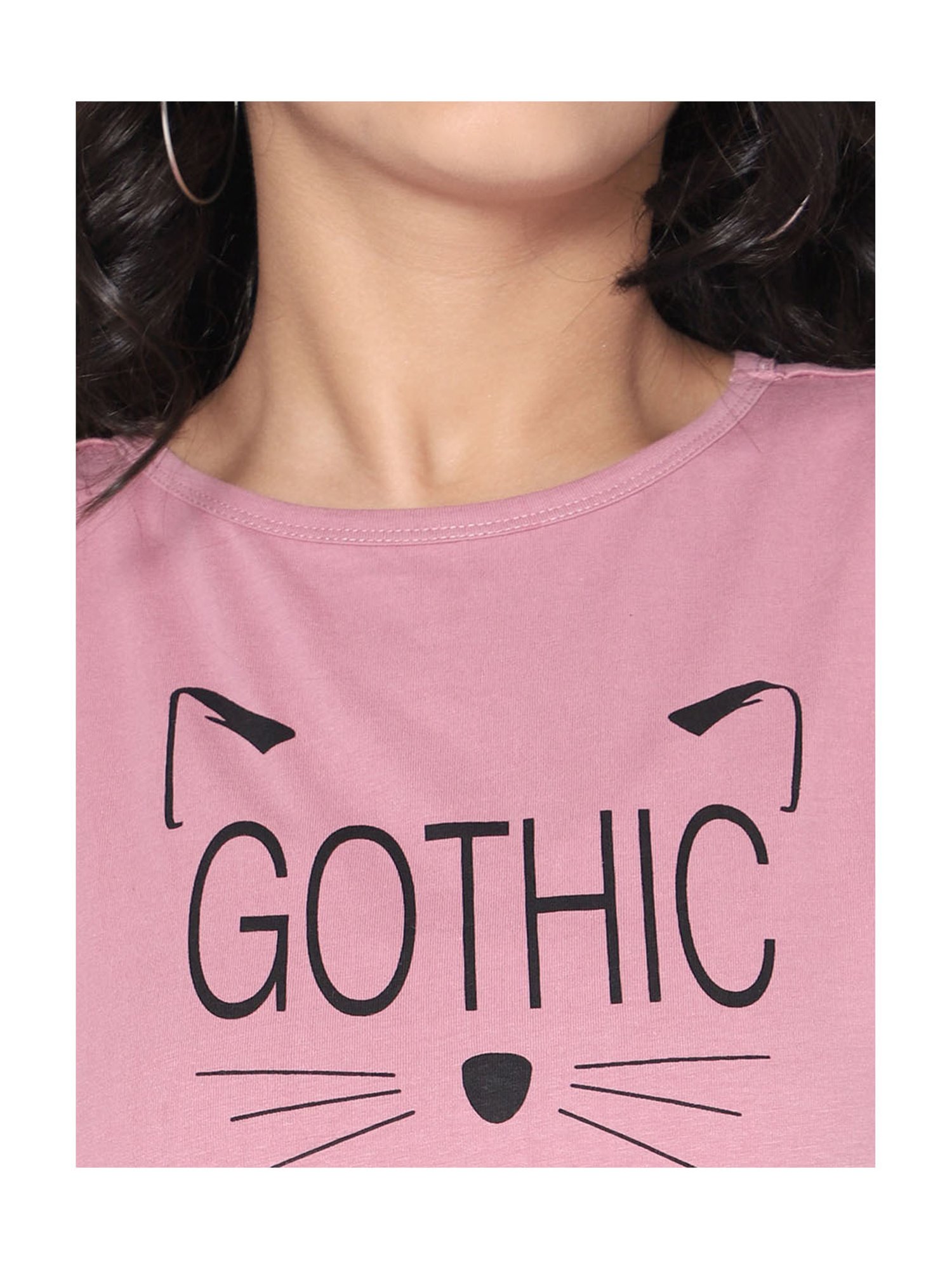 TeenTrums Girls Pink Printed Top