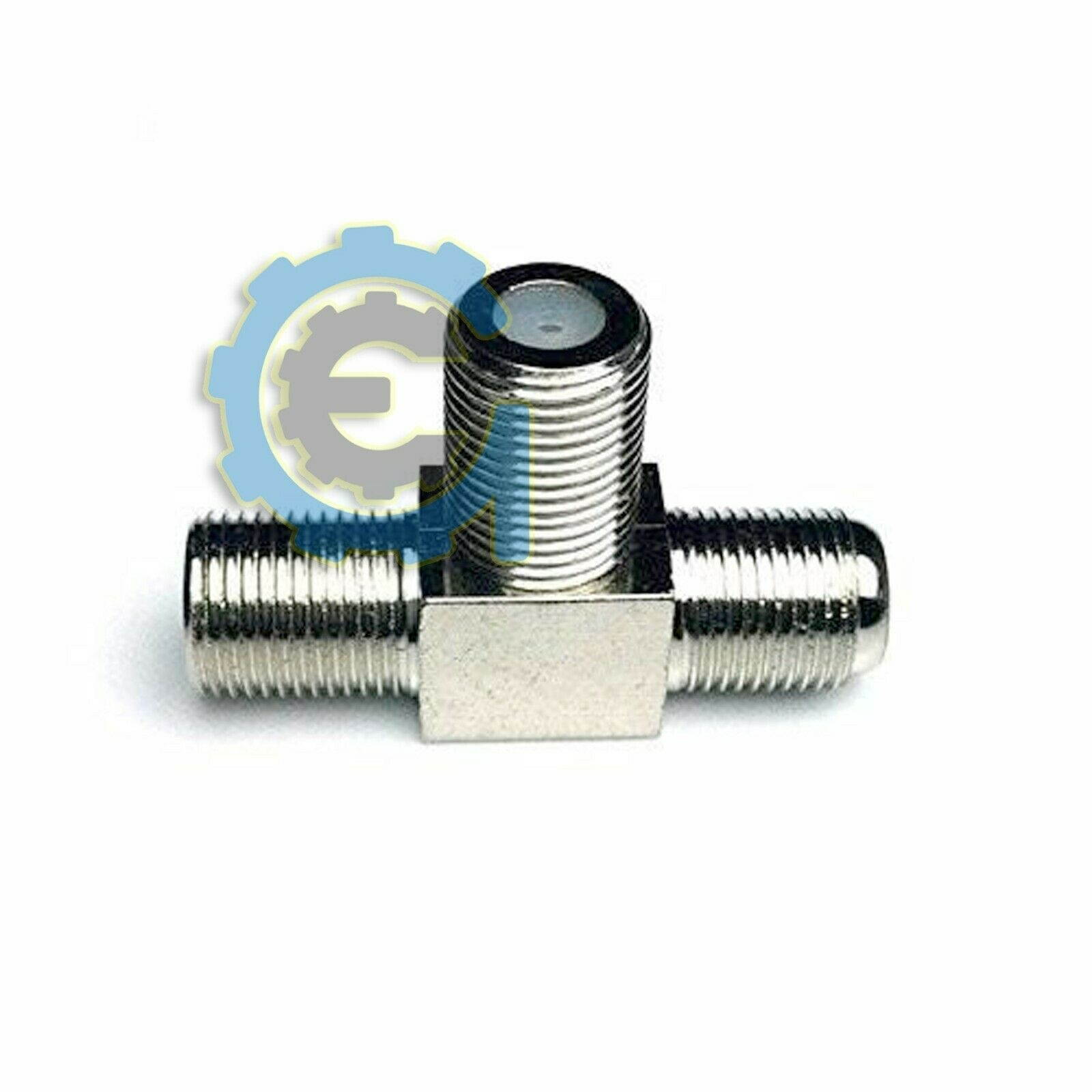 2PCS F Type Connector Triple 3 Way Splitter TV RF Coaxial Coax Adapter USA