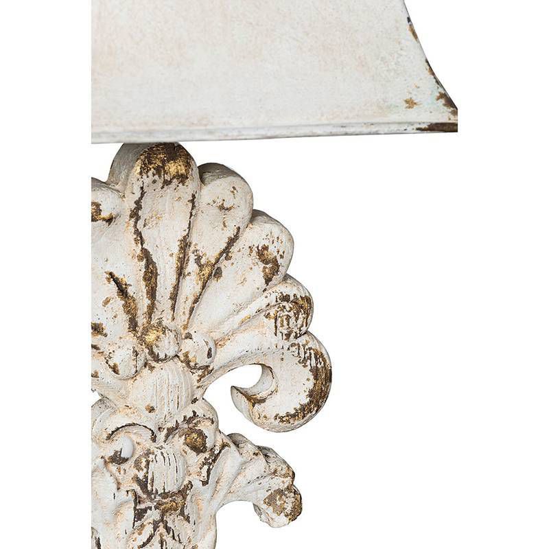 Vintage Table Lamp Distressed White - A&B Home