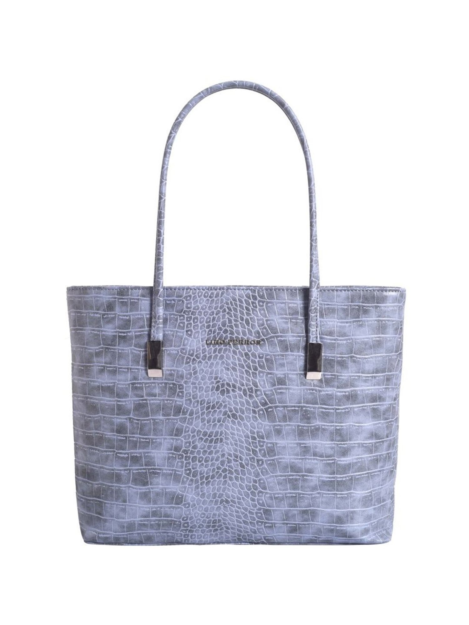 Lino Perros Blue Textured Medium Tote Handbag