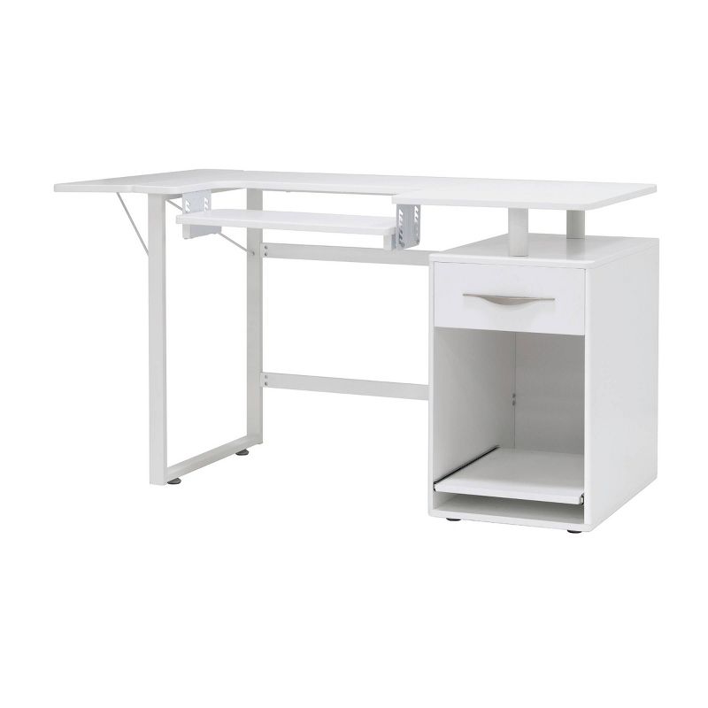 Pro-Line Sewing Table with Side Panel White - Sew Ready
