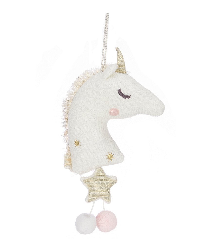Mud Pie Gold Plush Unicorn Musical Pull