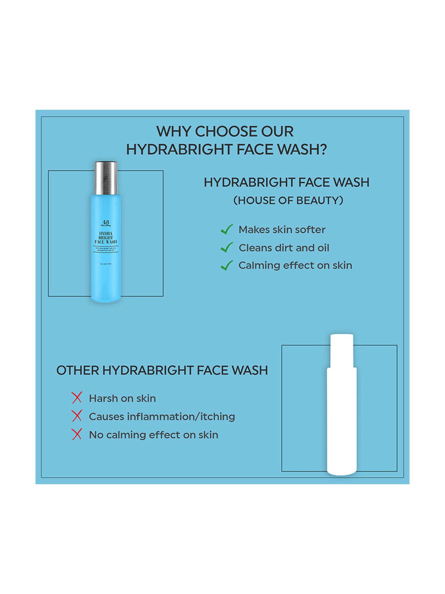 HofB- House of Beauty Hydra Bright Face Wash - 360 gm