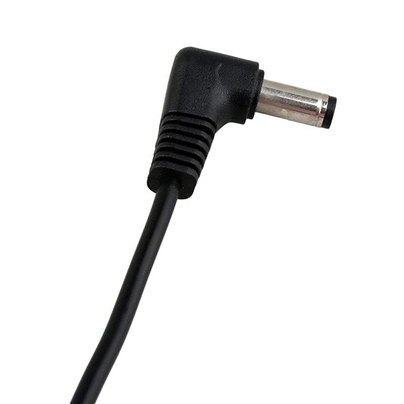 10 x DC Power Right Angle Barrel Male Jack Plug with Wire PC DIY 55 x 21mm