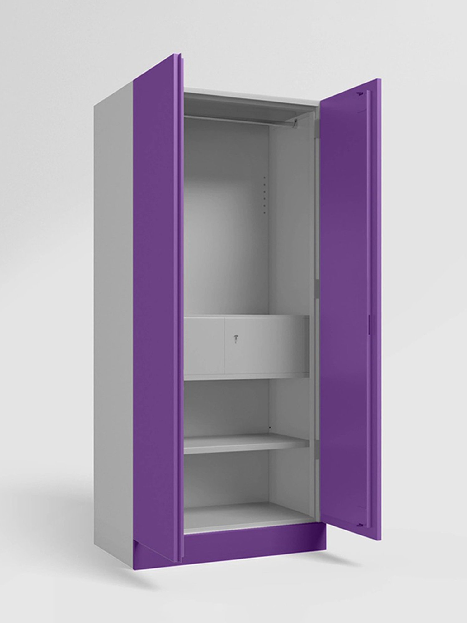 Godrej Interio Ewa Brown Engineered Wood 4 Door Wardrobe