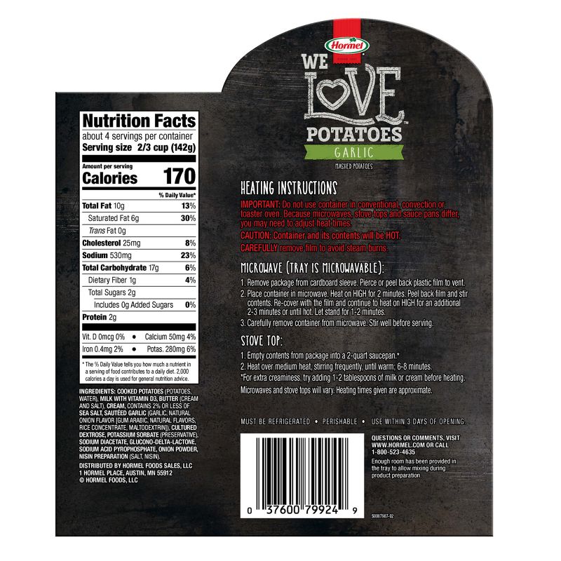 Hormel We Love Prepared Garlic Mashed Potatoes - 20oz