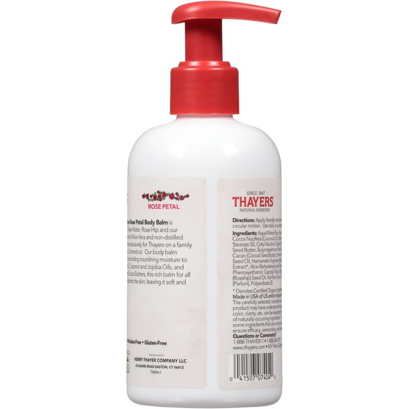 Thayers Natural Remedies Rose Petal Body Balm - 8 fl oz