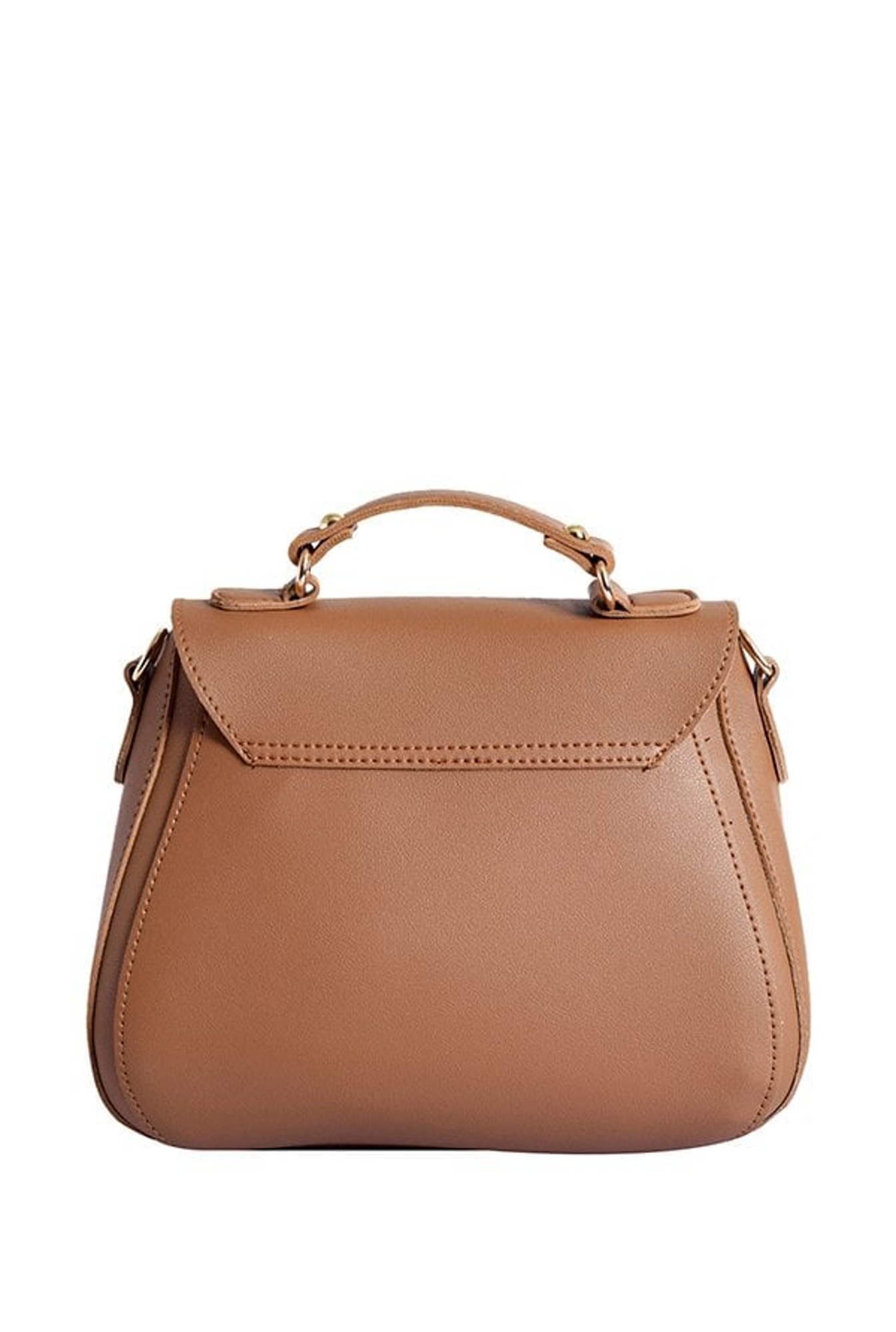 Lino Perros Brown Solid Satchel Handbag