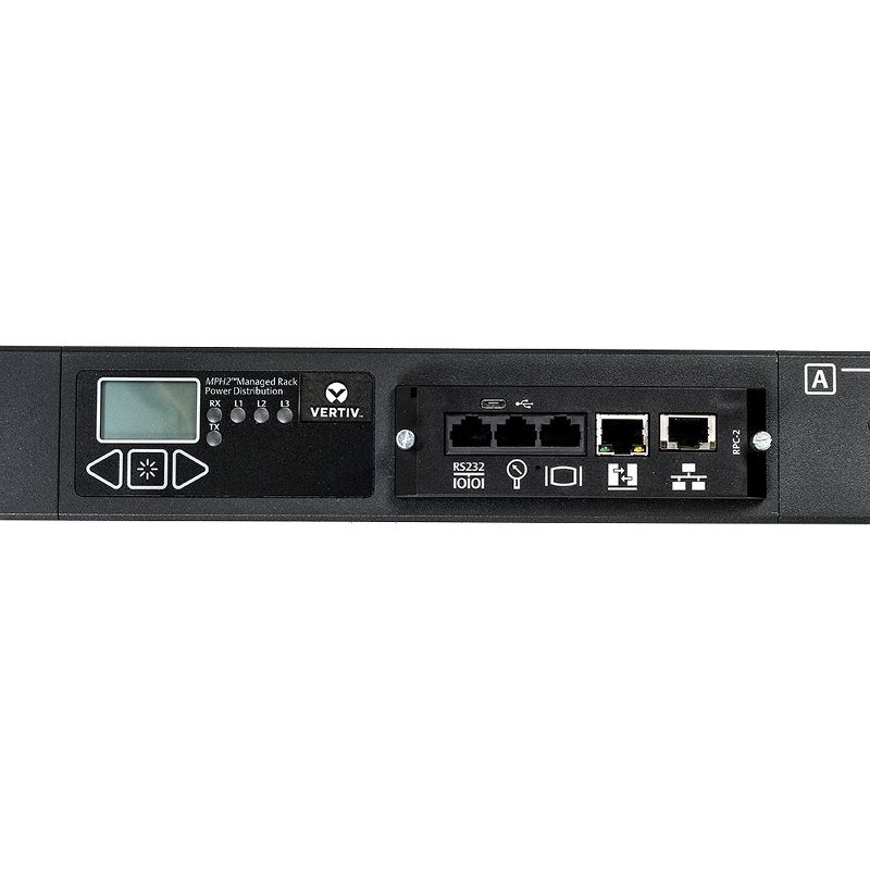 Liebert MPH2 Metered Outlet Switched Rack Mount PDU - 30A, 200-240V, Single-Phase 24 Outlets (24 C13), 200-240V, L6-30, Vertical 0U