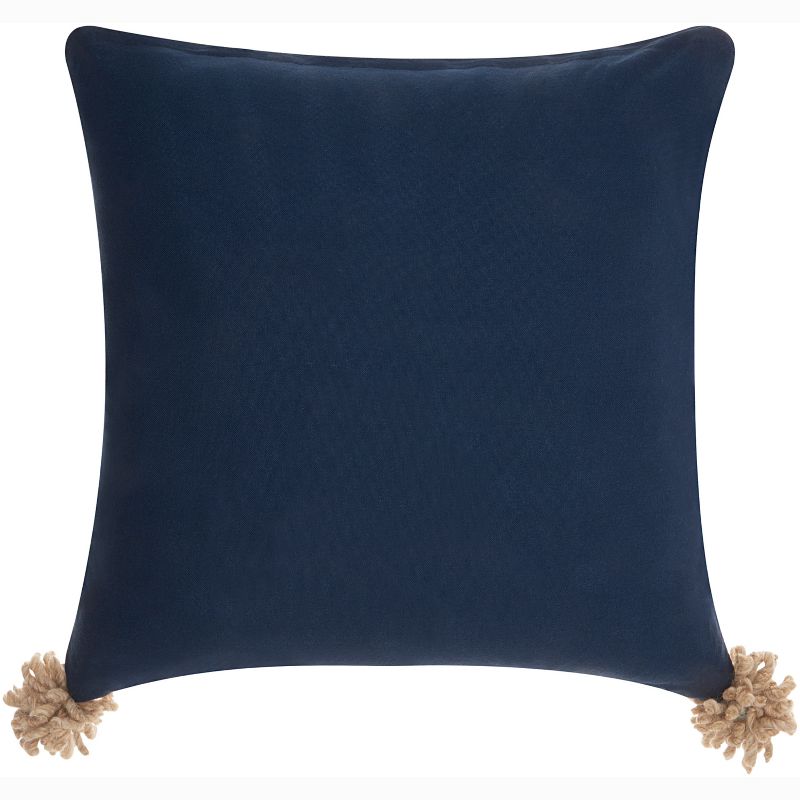 Blue And Cream Mosaic Throw Pillow - Mina Victory