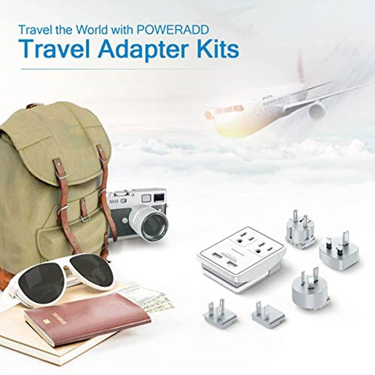 6Outlet + 2 USB 1050 Joule Surge Protector Power Strip with 25Ft Long Extension Cord White UL Listed