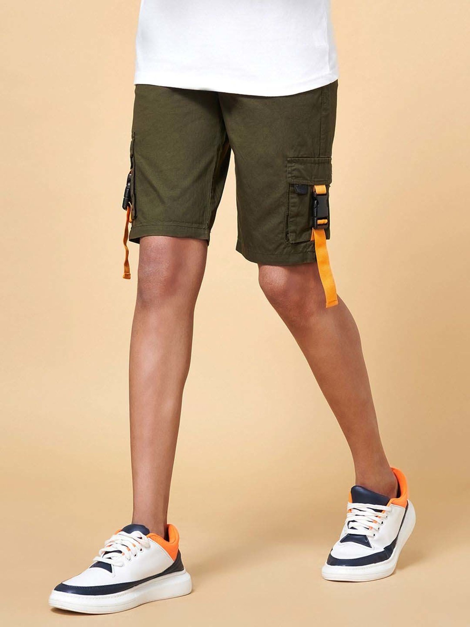 Coolsters by Pantaloons Kids Olive Cotton Regular Fit Shorts