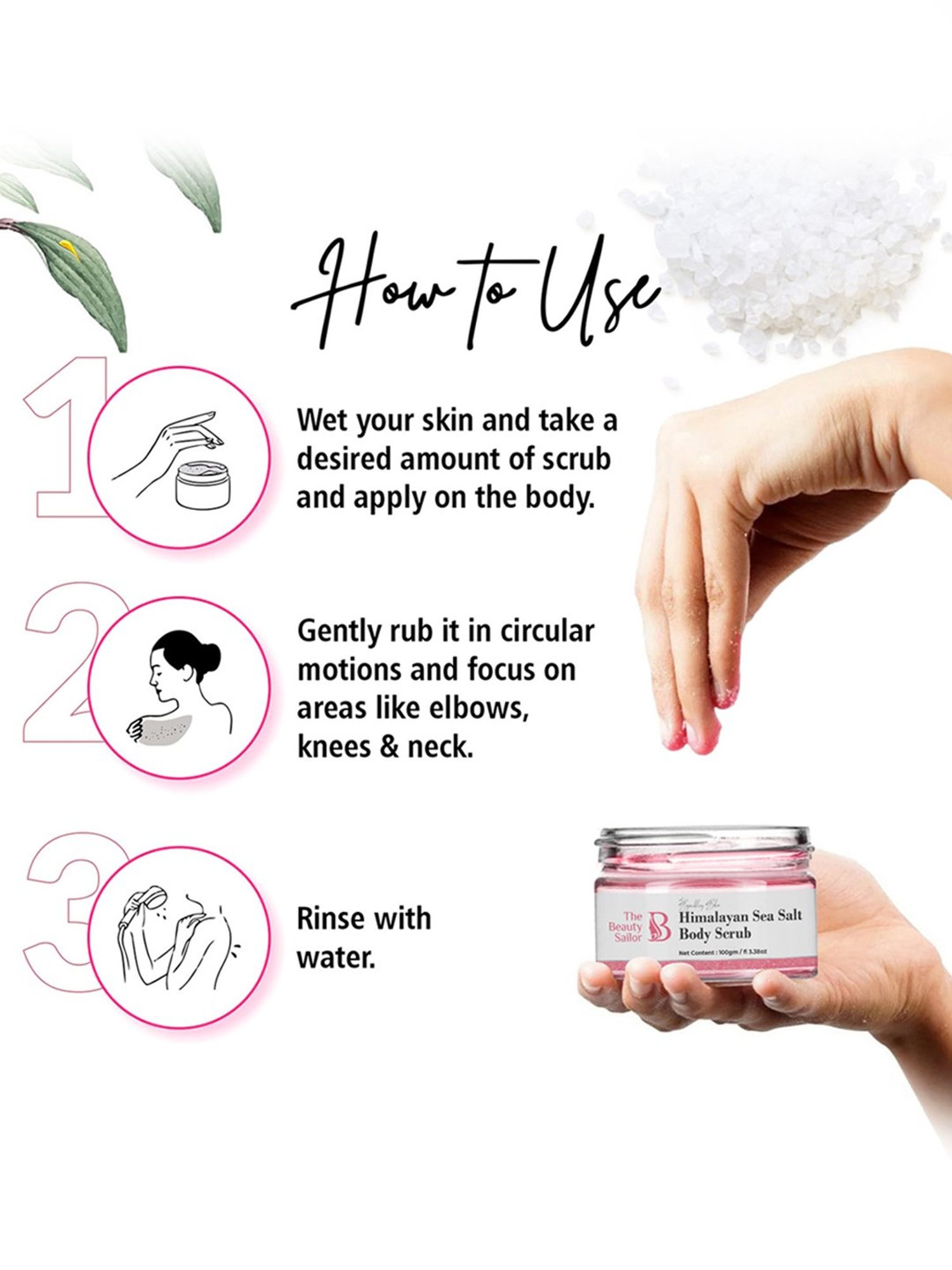 The Beauty Sailor Sparkling Skin Himalayan Sea Salt Body Scrub - 100 gm