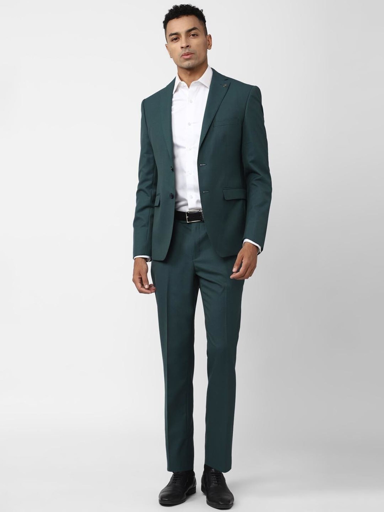 Parx Black Regular Fit Two Piece Suit