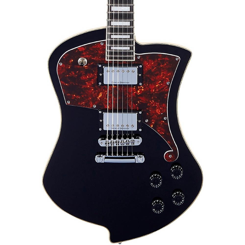 D'Angelico Premier Series Ludlow Electric Guitar with Stopbar Tailpiece Black