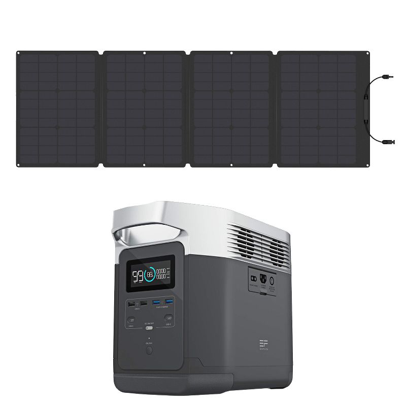 EF EcoFlow Portable Rechargeable Power Station EcoFlow and Folding Solar Panel