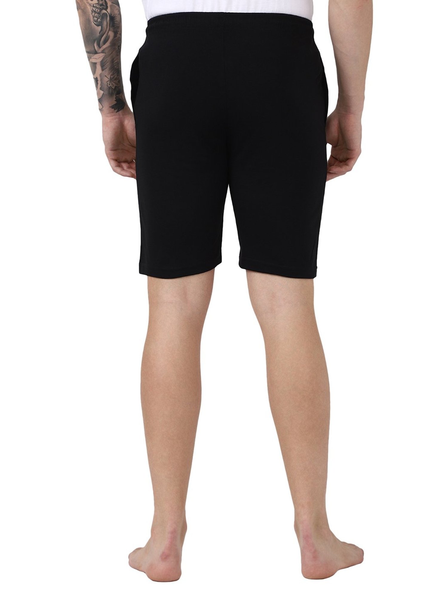 Dyca Black Regular Fit Shorts