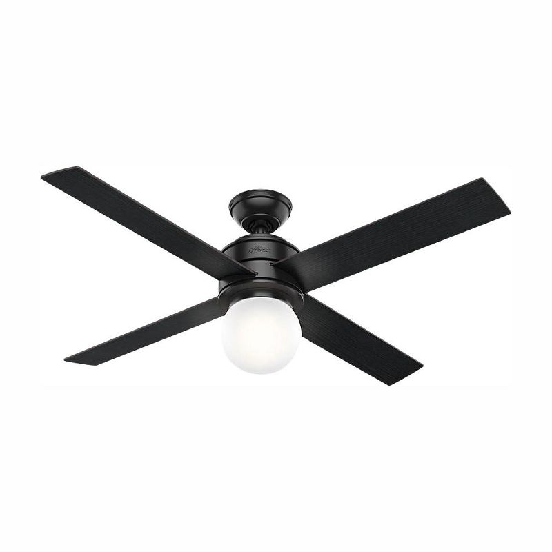 Hunter Fan Company Hepburn w/ LED Light 52-Inch Multiple Speeds Ceiling Fan, Matte Black Finish