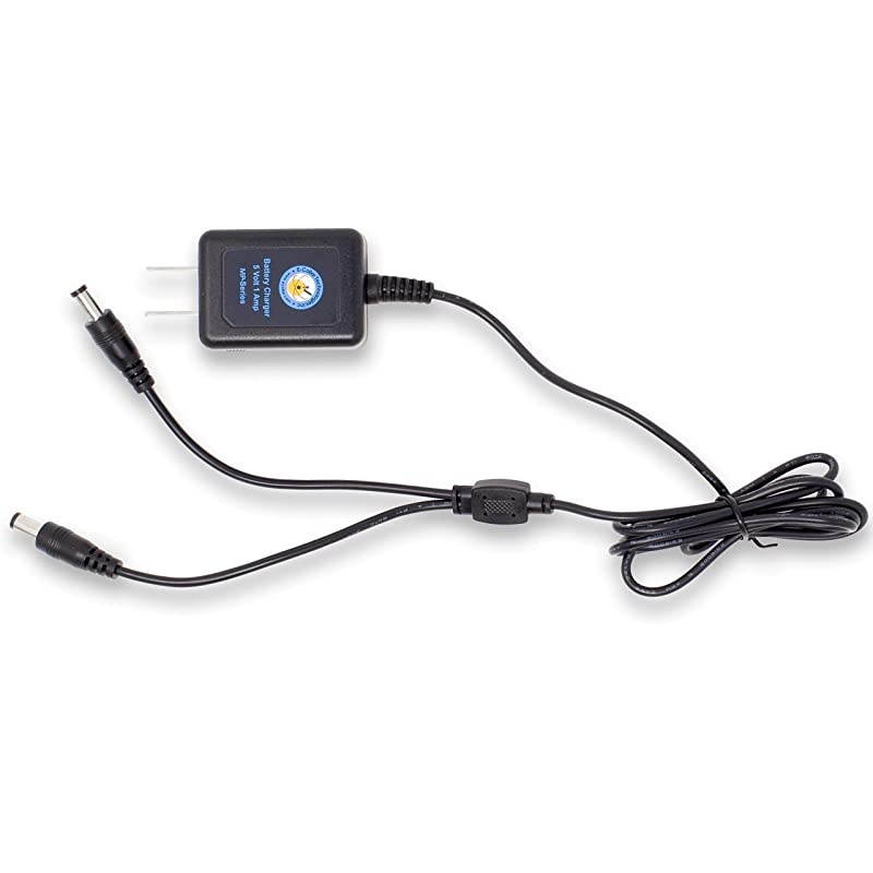 CHARGER300400 Dual Lead Charger for Series 300 and 400 Training Collars with Round Charging Ports Black