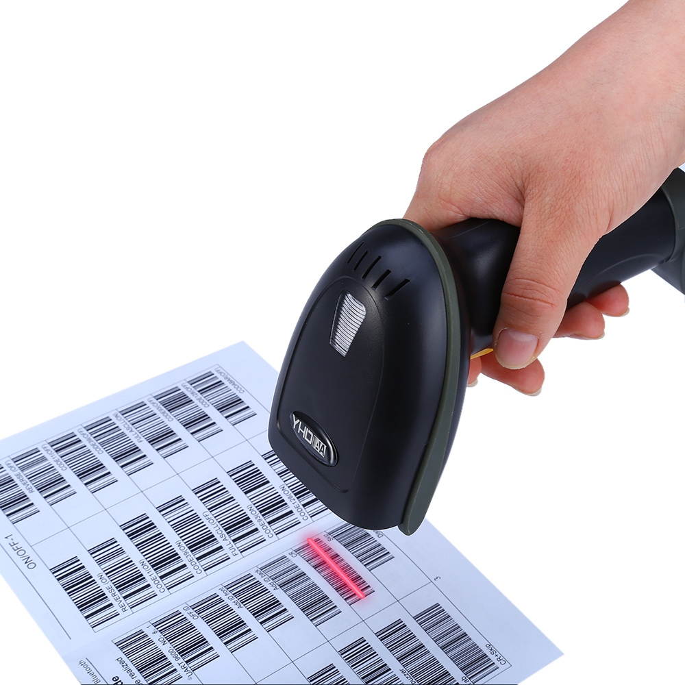 High Quality USB Wireless Bluetooth 2.1 Barcode Reader Scanner Scanning Gun Support Windows / Android / iOS System