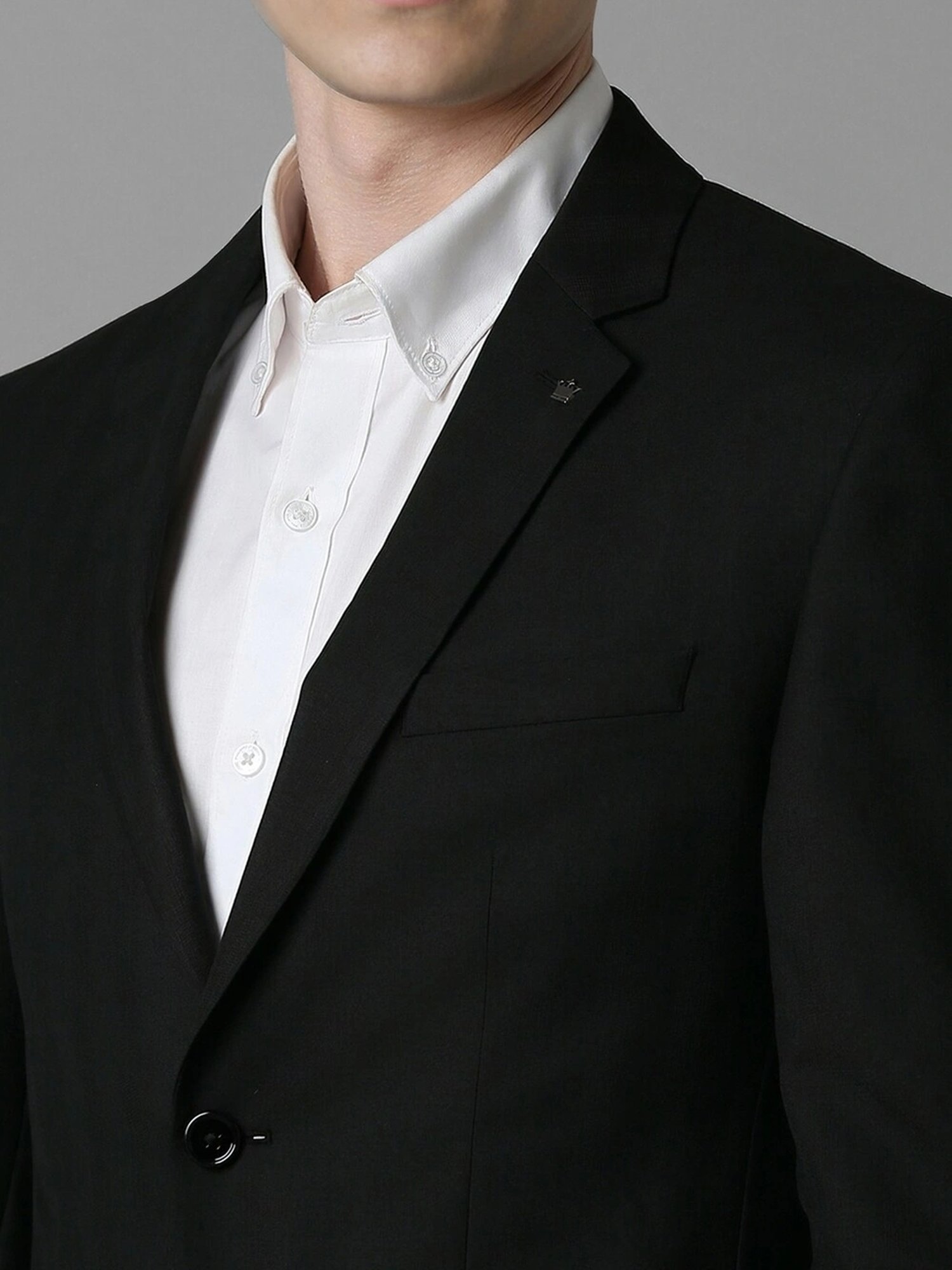 Louis Philippe Black Slim Fit Blazer