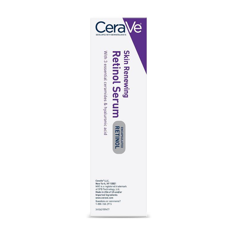 CeraVe Skin Renewing Retinol Face Cream Serum for Fine Lines and Wrinkles - 1oz