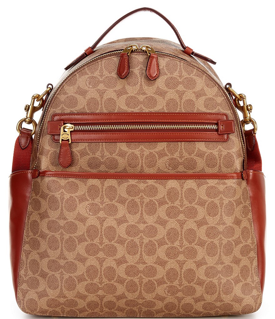 COACH Signature Coated Canvas Baby Backpack