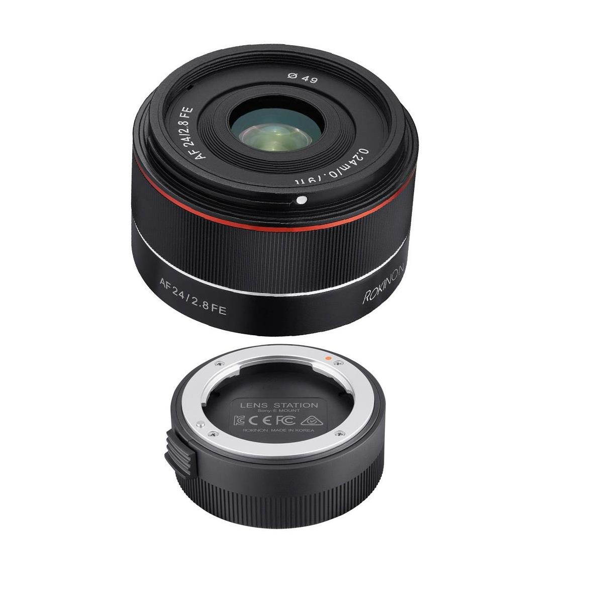 Rokinon 24mm F2.8 Full Frame Auto Focus Lens for Sony E W/Rokinon Lens Station