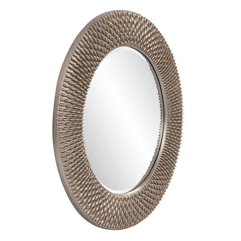 Round Bergman Decorative Wall Mirror Dark Silver - Howard Elliott