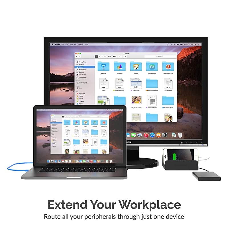 Universal Laptop Docking Station with Stand for Tablets and Notebooks Supports PC DSRICA