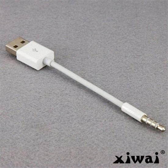 Xiwai 3.5mm Male Audio AUX to USB 2.0 A Male adapter Charge Cable for Apple iPod Shuffle 4th Gen